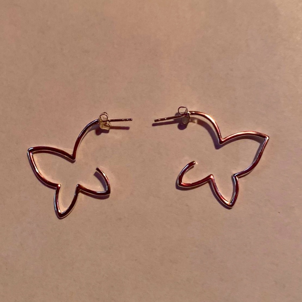 Silver Plated Butterfly Earrings
